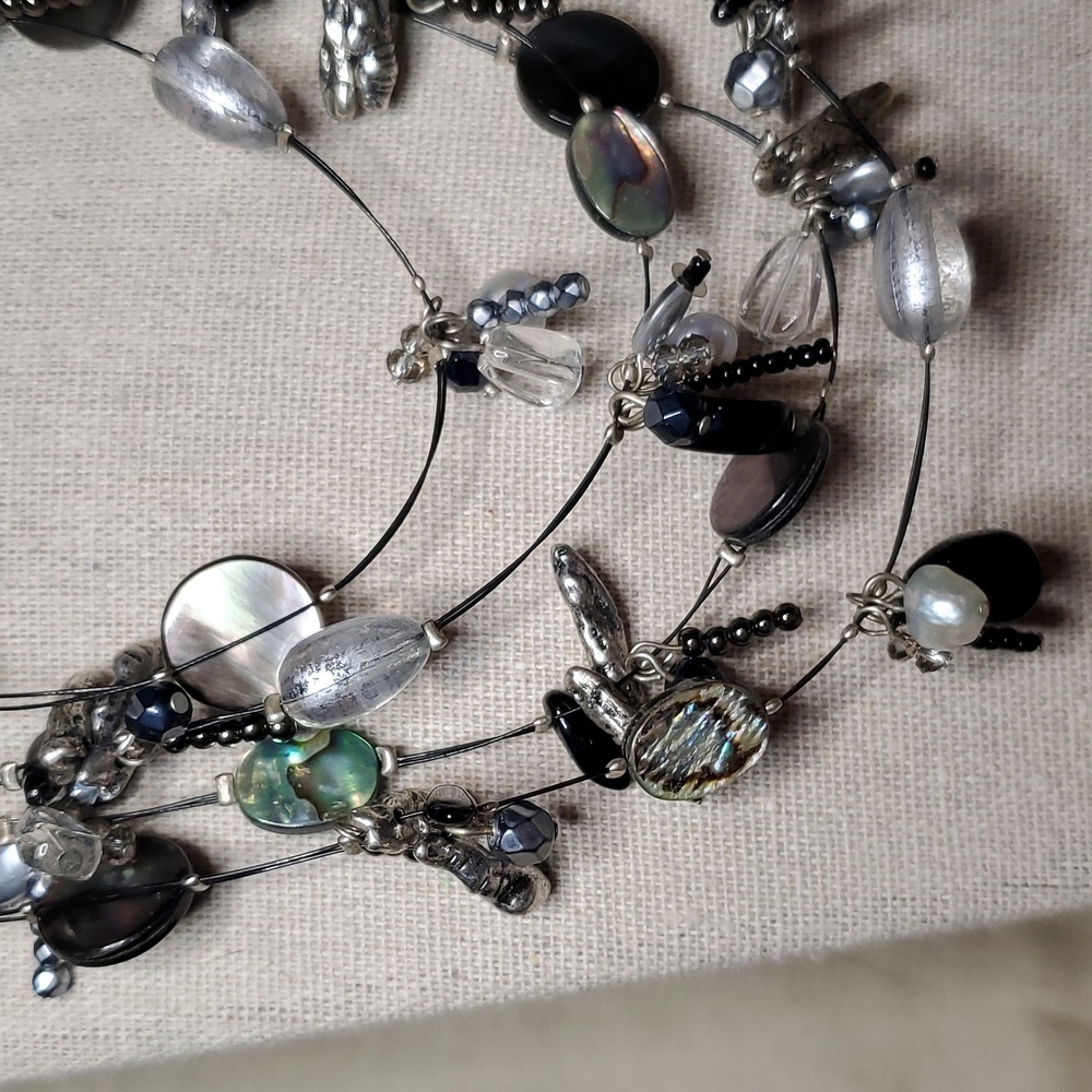 Chico's Multi Stranded Charm Necklace - image 2